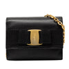 Ferragamo Mini Textured Leather Vara Bow Convertible Chain Crossbody Secondhand