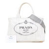 Prada Small Denim Canapa Logo Satchel Secondhand