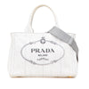 Prada Small Denim Canapa Logo Satchel Secondhand