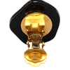 Secondhand Chanel Resin Gold Plated CC Camellia Clip On Earrings