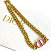 Dior Gold Plated Lacquered CD Logo Chain Necklace Secondhand