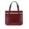 Burberry House Check Trimmed Leather Handbag Secondhand