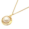 Chanel Gold Plated Faux Pearl Pendant Necklace Secondhand