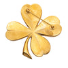 Chanel CC Brushed Gold Plated Four Leaf Clover Brooch Secondhand