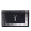 Saint Laurent Studded Leather Monogram Clutch Secondhand