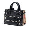Burberry Baby Banner Studded Leather and House Check Tote Secondhand