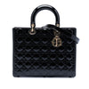 Dior Large Patent Cannage Lady Dior Secondhand