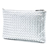 Bottega Veneta Metallic Leather Intrecciato Clutch Secondhand