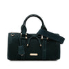 Burberry Nubuck Bow Barrel Top Handle Bag Secondhand