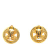 Chanel Gold Plated CC Round Clip On Earrings Secondhand