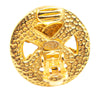 Secondhand Chanel Gold Plated CC Round Clip On Earrings