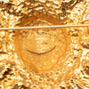 Chanel Gold Plated Lion Head Sun Brooch Secondhand