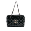 Chanel Large CC Quilted Patent Brilliant Camera Bag Secondhand
