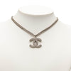 Chanel CC Brass Double Chain Pendant Necklace Secondhand