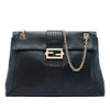 Fendi Leather Maxi Baguette Flap Bag Secondhand