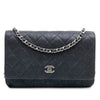 Chanel CC Quilted Metallic Fabric Wallet On Chain Secondhand