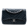Chanel Jumbo Classic Chevron Patent Double Flap Secondhand