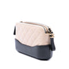 Chanel Bicolor Aged Calfskin Gabrielle Double Zip Clutch with Chain Secondhand