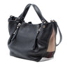 Secondhand Burberry Small Leather and House Check Canvas Maidstone Satchel