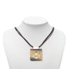 Hermès Buffalo Horn Square Pendant Necklace Secondhand