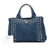 Prada Small Denim Canapa Bijoux Satchel Secondhand