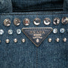 Prada Small Denim Canapa Bijoux Satchel Secondhand