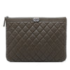 Chanel Medium Quilted Caviar Boy O Case Clutch Secondhand