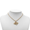 Dior Gold Plated Logo Pendant Necklace Secondhand