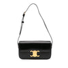 Celine Shiny Calfskin Triomphe Claude Shoulder Bag Secondhand