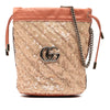 Secondhand Gucci Small GG Marmont Sequined Diagonal Matelasse Leather Bucket Bag