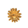 Chanel CC Gold Plated Lion Head Sun Brooch Secondhand