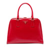 Prada Saffiano Vernice Pyramid Frame Handbag Secondhand
