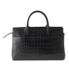 Saint Laurent Medium Croc Embossed Calfskin Cabas Rive Gauche Satchel Secondhand
