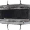 Saint Laurent Medium Croc Embossed Calfskin Cabas Rive Gauche Satchel Secondhand