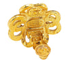 Secondhand Chanel Gold Plated CC Flower Clip On Earrings