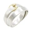 Hermès Sterling Silver and 18K Yellow Gold Double Tour Buckle Ring Secondhand