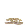 Chanel CC Gold Plated Rhinestone Brooch Secondhand