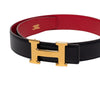 Hermès Epsom and Box Calf Constance H Reversible Belt Secondhand