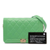 Secondhand Chanel Lambskin Boy Wallet On Chain