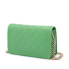Secondhand Chanel Lambskin Boy Wallet On Chain
