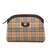 Secondhand Burberry Haymarket Check Canvas Clutch