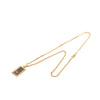 Dior Gold Plated Enamel Logo Pendant Necklace Secondhand