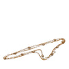 Chanel Gold Plated Rhinestone Faux Pearl Chain Long Necklace Secondhand