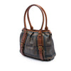 Burberry Smoked Check Coated Canvas Satchel Secondhand
