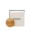 Chanel CC Gold Plated Medallion Round Brooch Secondhand