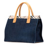 Secondhand Burberry Nova Check Trimmed Denim Tote