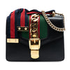 Gucci Mini Leather Web Sylvie Chain Crossbody Secondhand