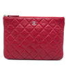 Secondhand Chanel Small Quilted Lambskin O Case Clutch