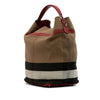 Burberry Medium Mega Check Canvas Ashby Bucket Bag Secondhand