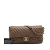 Chanel Jumbo Chevron Iridescent Calfskin Surpique Flap Secondhand
